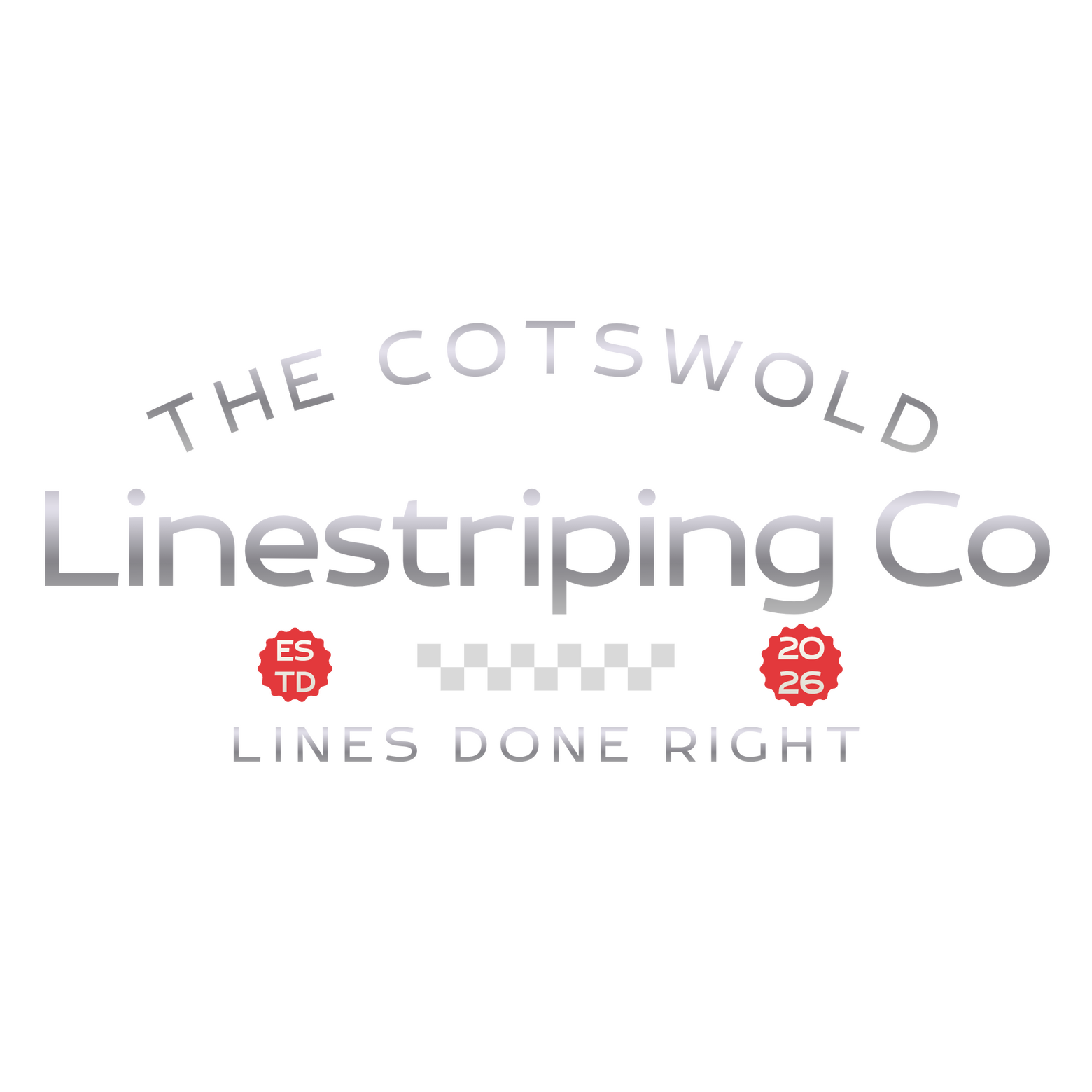 Cotswold Line Striping Co. Company Logo. Lines Done Right.
